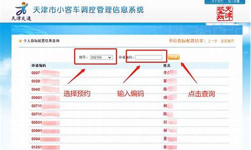 天津小轿车摇号结果查询_小汽车摇号结果查