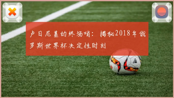 卢日尼基的终场哨:揭秘2018年俄罗斯世界杯决定性时刻